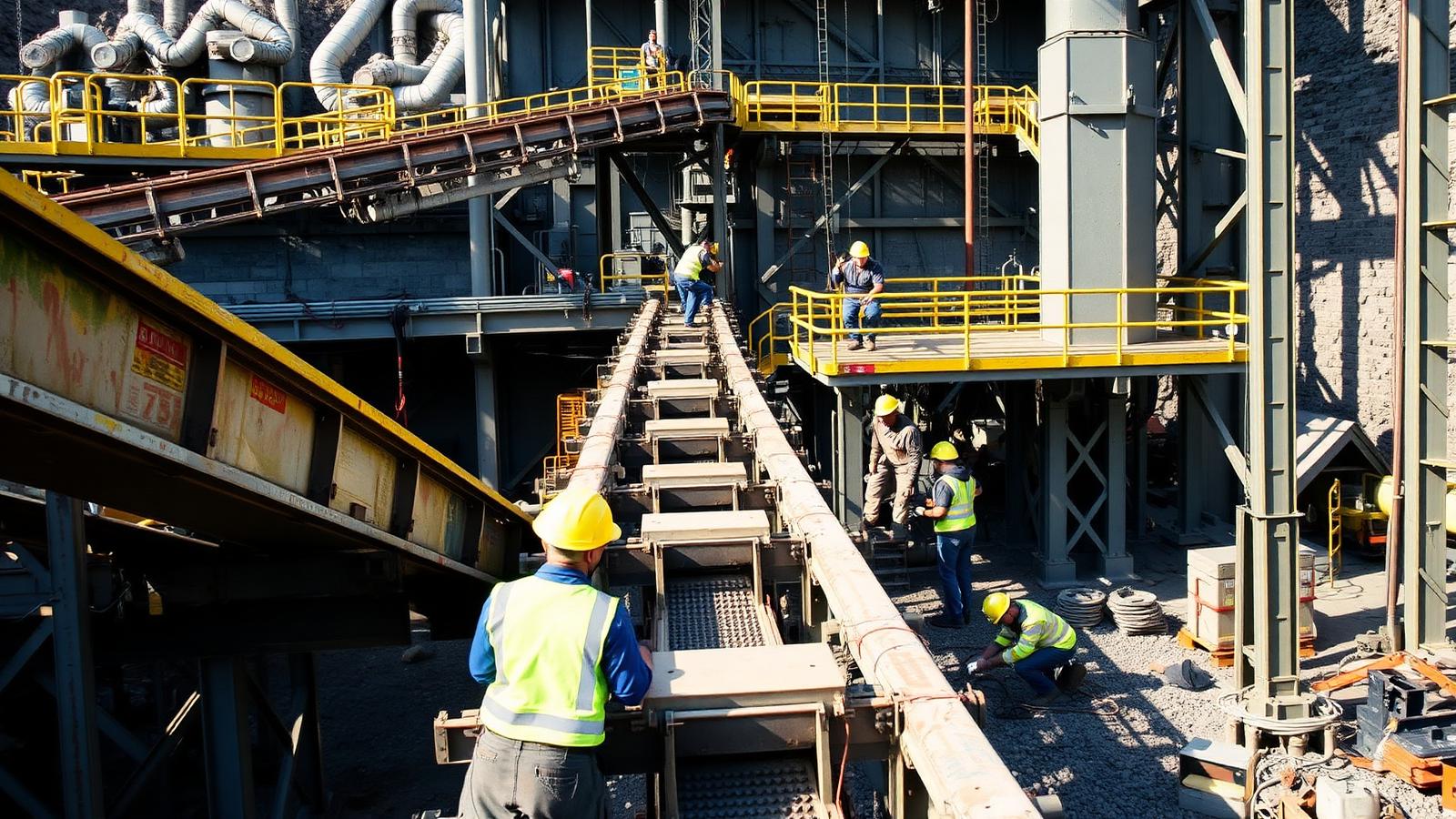 Plant upgrade — conveyor installation